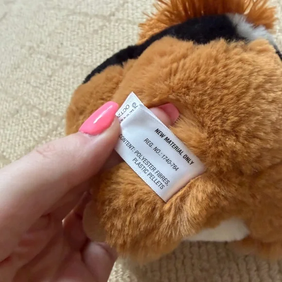 Adorable Brown and Cream Plush Squirrel Toy - Picture 5 of 5